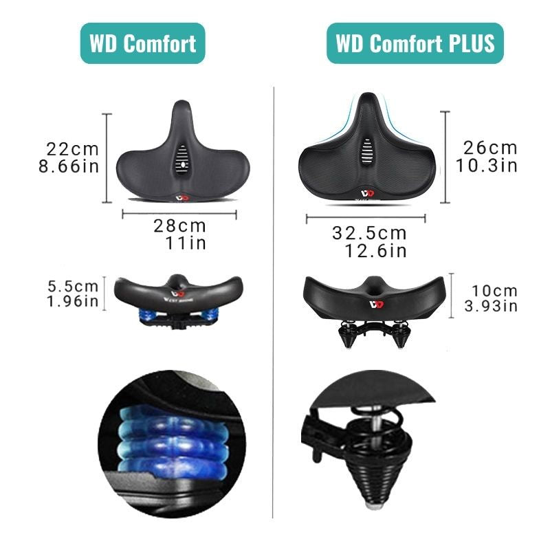 Bicycle saddle painless Extra wide